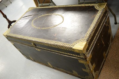 Lot 155 - 19th Century leatherbound trunk