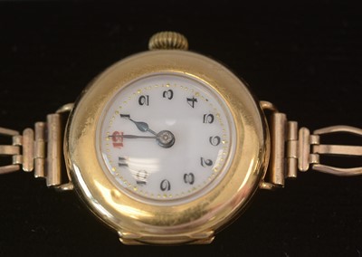 Lot 175 - 18ct gold cased wristwatch