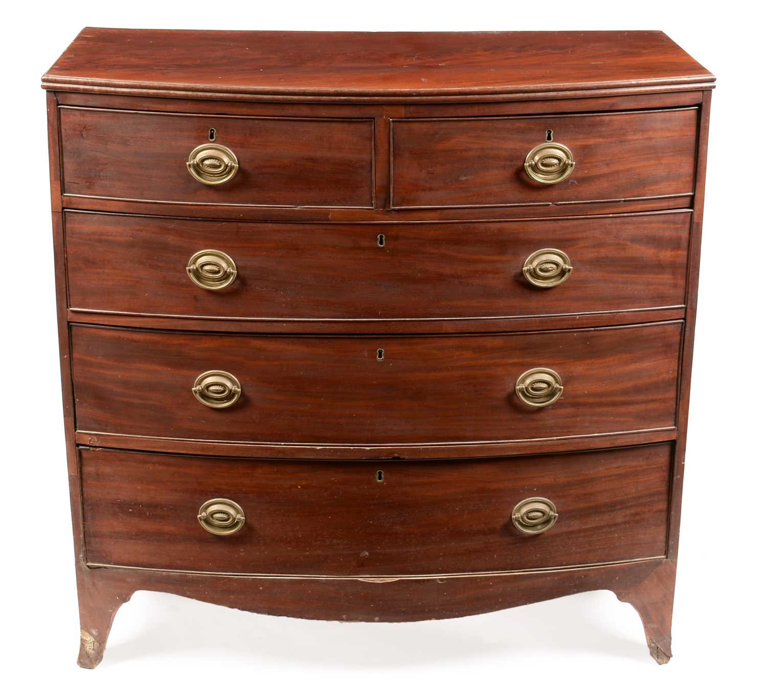 Lot 856 - Regency mahogany bowfront chest of drawers