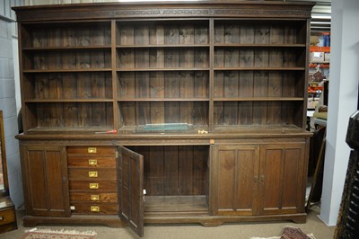 Lot 91 - Early 20th C oak bookcase
