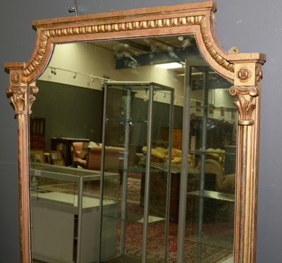 Lot 781 - Pair of 20th century gilt framed pier mirrors