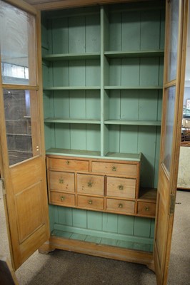 Lot 58 - 20th C limed stripped pine bookcase.
