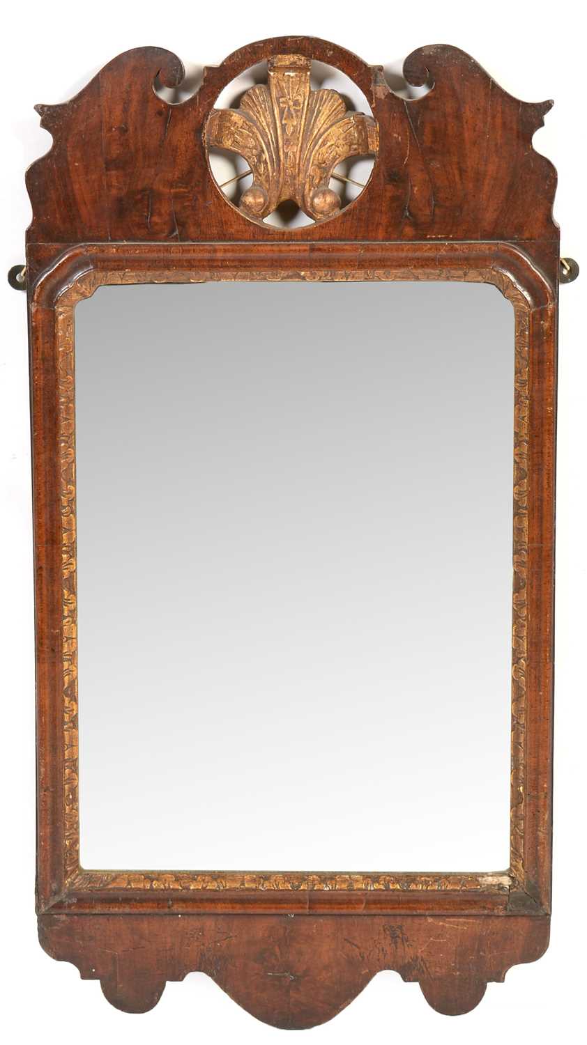 Lot 782 - Georgian style mahogany fret carved mirror