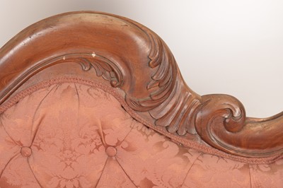 Lot 865 - Victorian mahogany camel back sofa