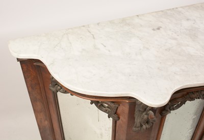Lot 866 - Victorian Carrara marble topped serpentine chiffonier