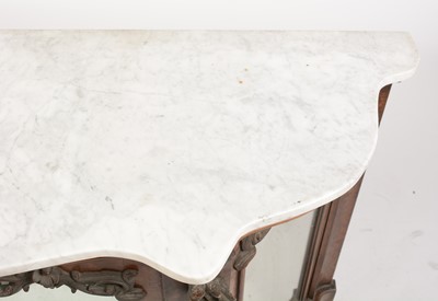 Lot 866 - Victorian Carrara marble topped serpentine chiffonier