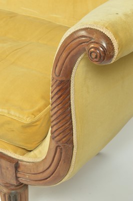 Lot 867 - Regency mahogany scroll end sofa