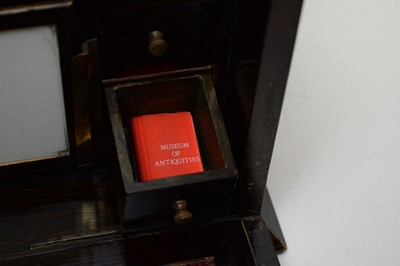 Lot 442 - 20th C writing box; 19th C tea caddy; and a Persian box.