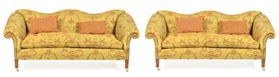 Lot 870 - Pair of Queen Anne style sofas