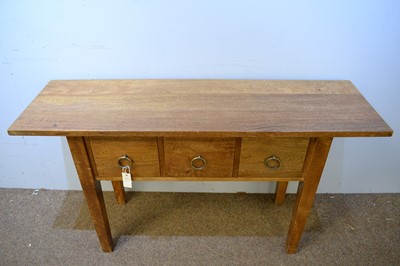 Lot 17 - 20th C satinwood console table.