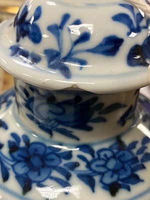 Lot 420 - Pair of late 19th C Chinese blue and white vases.