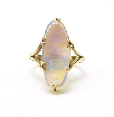 Lot 79 - An opal ring.