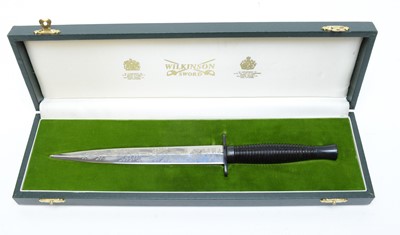 Lot 1056 - A Wilkinson Sword "Operation Desert Storm" commemorative Fairbairn Sykes FS commando knife.