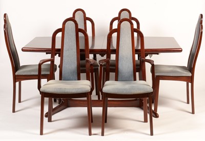 Lot 887 - Skovby Møbelfabrik A/S: a Danish rosewood dining room suite; and display unit.