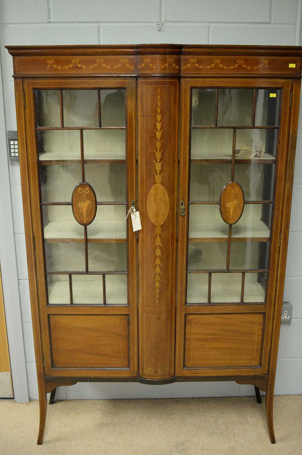 Lot 146 - Edwardian display cabinet.