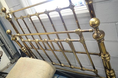 Lot 116 - 20th C brass bed