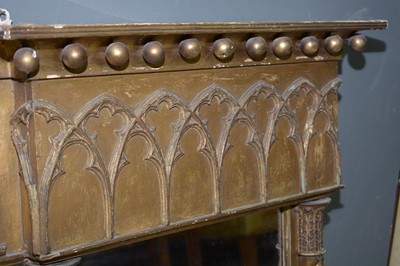 Lot 774 - 19th Century gilt overmantel triptych mirror
