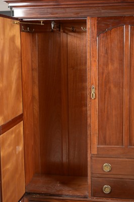 Lot 885 - An Edwardian mahogany wardrobe.