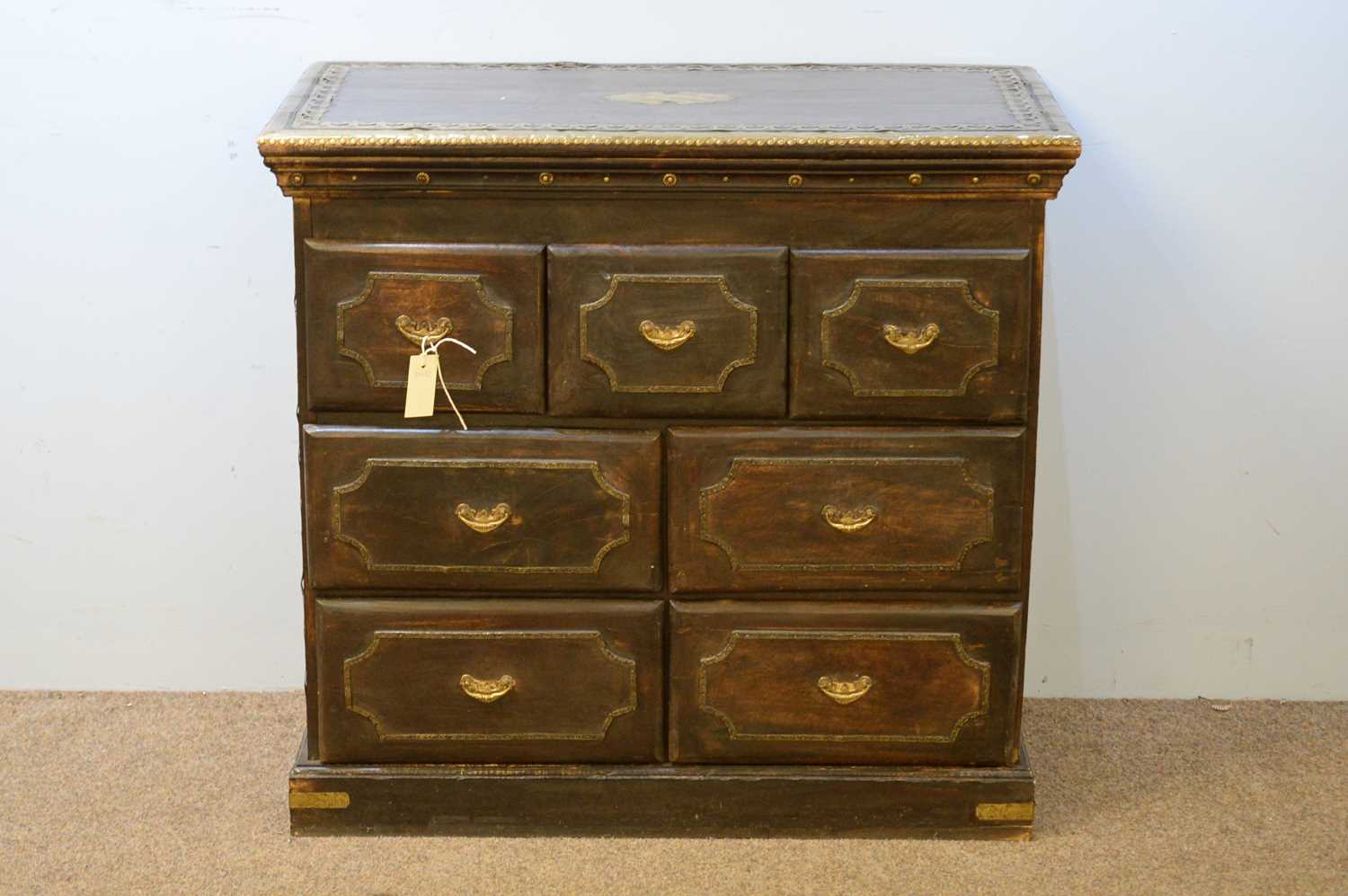 Lot 5 - Early 20th C chest of drawers.