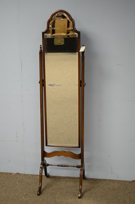Lot 36 - 20th C Queen Anne style cheval mirror
