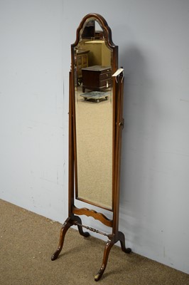 Lot 36 - 20th C Queen Anne style cheval mirror