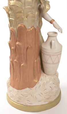 Lot 556 - Royal Dux floor standing figural vase.