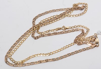 Lot 153 - Two 9ct yellow gold chain necklaces