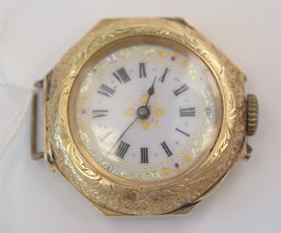 Lot 164 - 18ct yellow gold watch