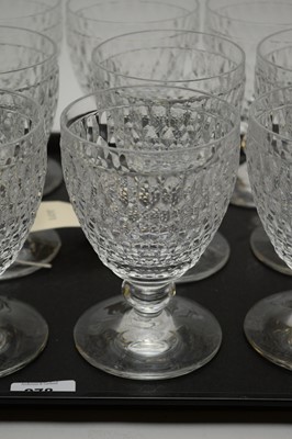 Lot 278 - Set of twelve Villeroy & Boch crystal U-shaped goblets.