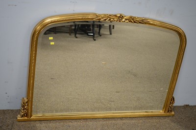 Lot 130 - Victorian style gilt overmantel mirror.