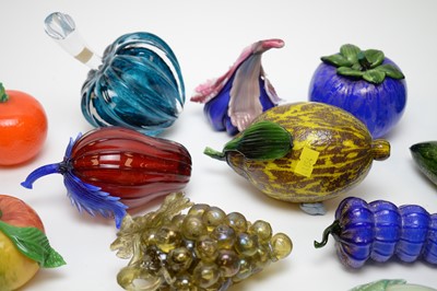 Lot 245 - A group of Venetian glass coloured modelled...