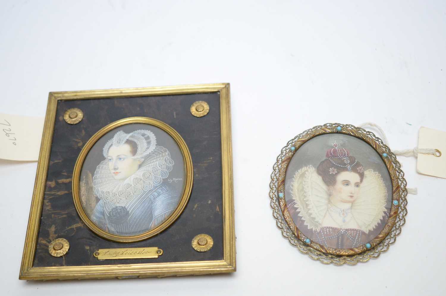 Lot 328 - Two miniatures.