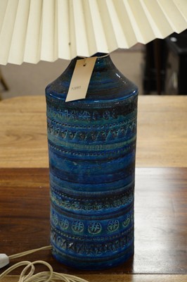 Lot 456 - A pair of Italian mid-Century cylindrical earthenware vases