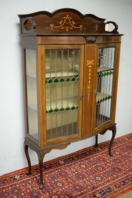 Lot 39 - Edwardian mahogany display cabinet.