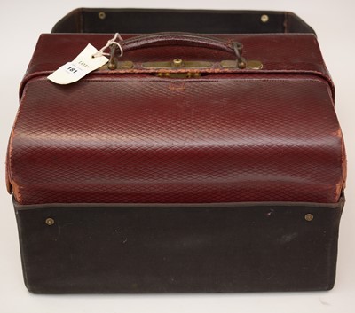 Lot 181 - A Victorian Morocco leather travelling, contents and other items.