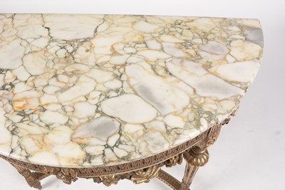 Lot 829 - Regency style marble topped console table