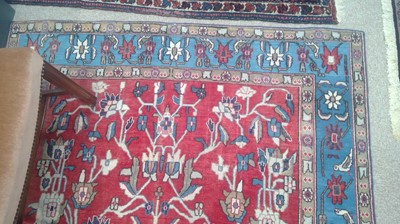 Lot 710 - Part silk Qum rug