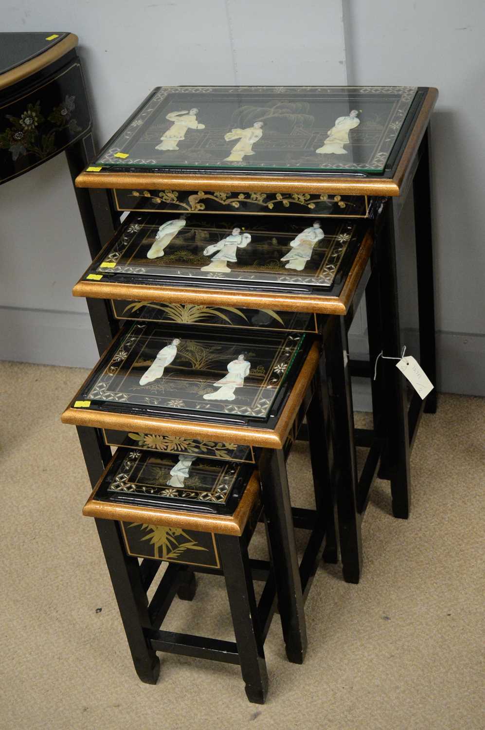 Lot 132 - 20th C nest of four tables.