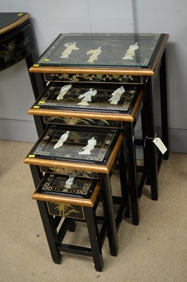 Lot 132 - 20th C nest of four tables.