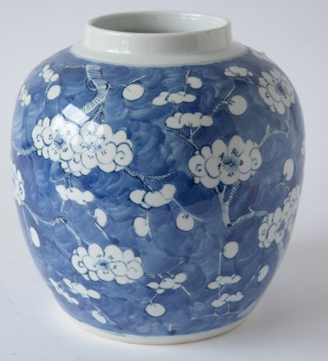 Lot 448 - Chinese blue and white ginger jar and cover.
