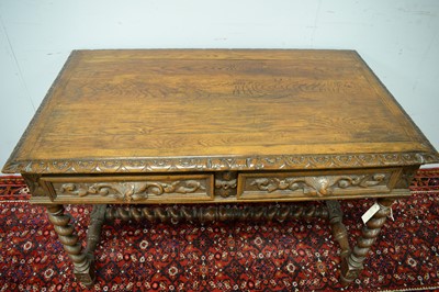Lot 46 - Victorian oak writing desk.