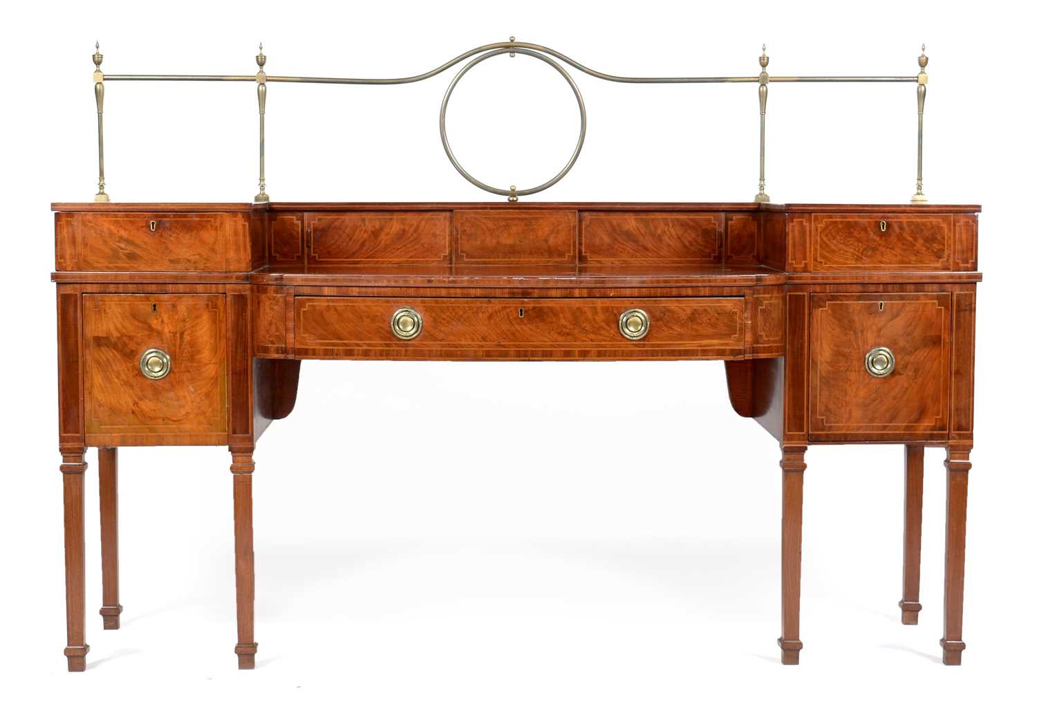 Lot 835 - Late 19th Century stage back sideboard