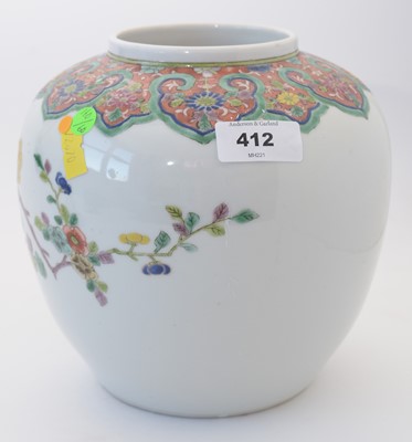 Lot 412 - Chinese ginger jar and cover
