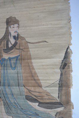 Lot 481 - Three Chinese scroll paintings