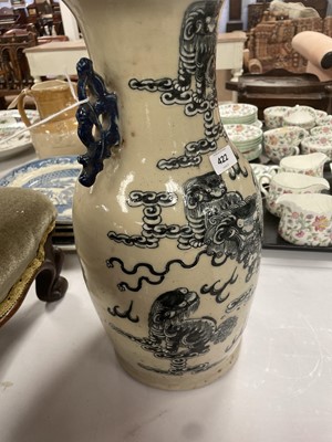 Lot 459 - 19th century Chinese vase with Buddhist lions