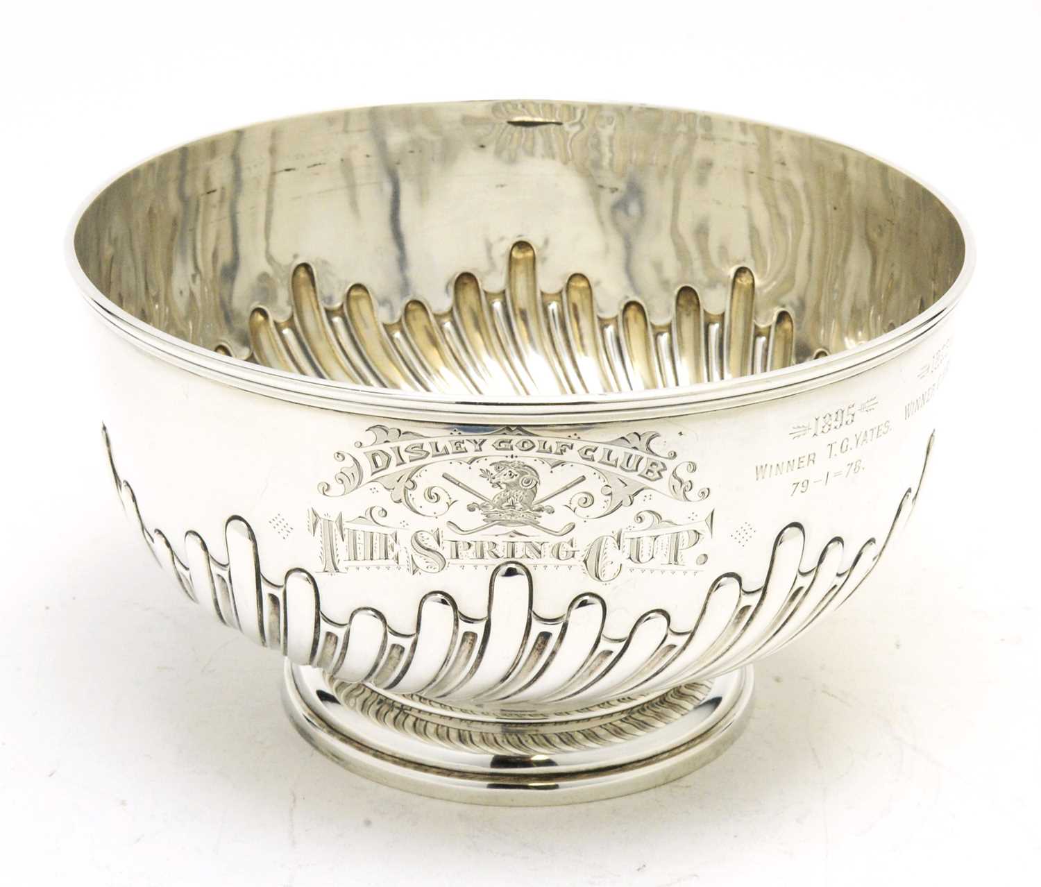 Lot 135 - A Victorian silver trophy bowl.