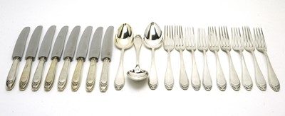 Lot 198 - A part suite of German 800 standard silver cutlery.