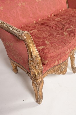 Lot 910 - A 19th Century Louis XV style giltwood settee