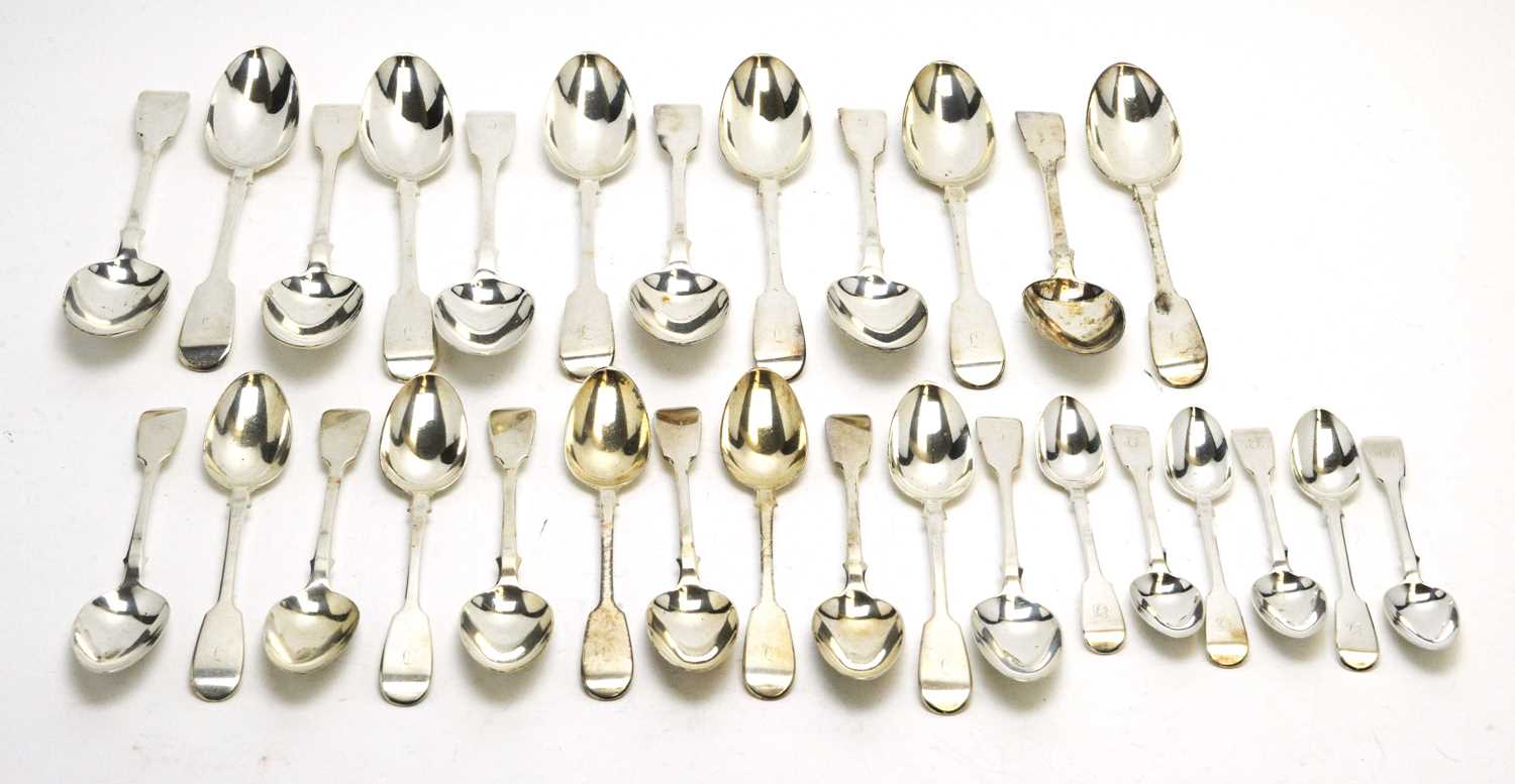 Lot 145 - A suite of Victorian silver spoons.