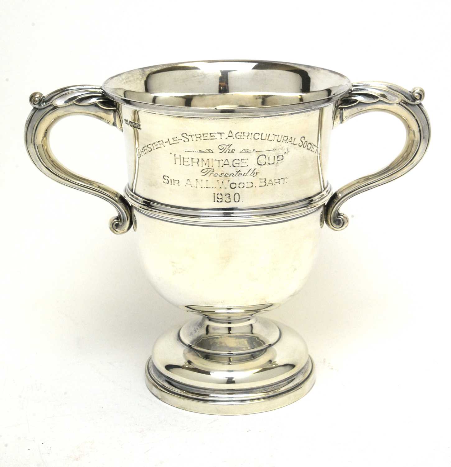 Lot 193 - Silver two handled trophy cup